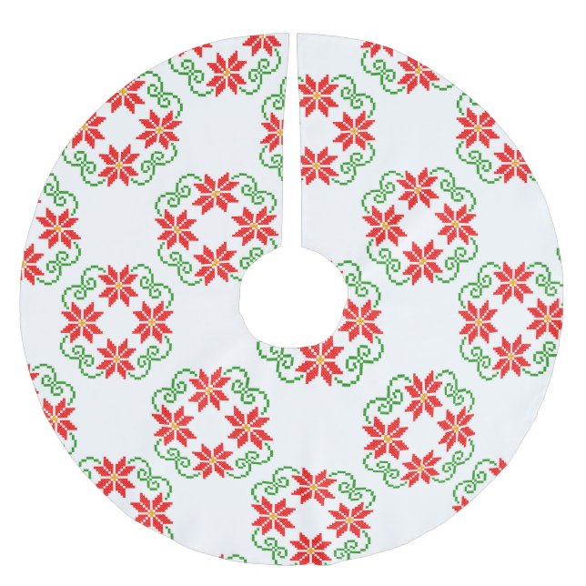 Jupon De Sapin En Polyester Brossé Noël (Devant)