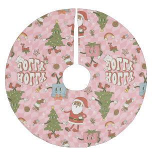 Jupon De Sapin En Polyester Brossé Noël africain père Noël noir super des années 1960