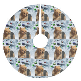 Jupon De Sapin En Polyester Brossé Noël australien Terrier