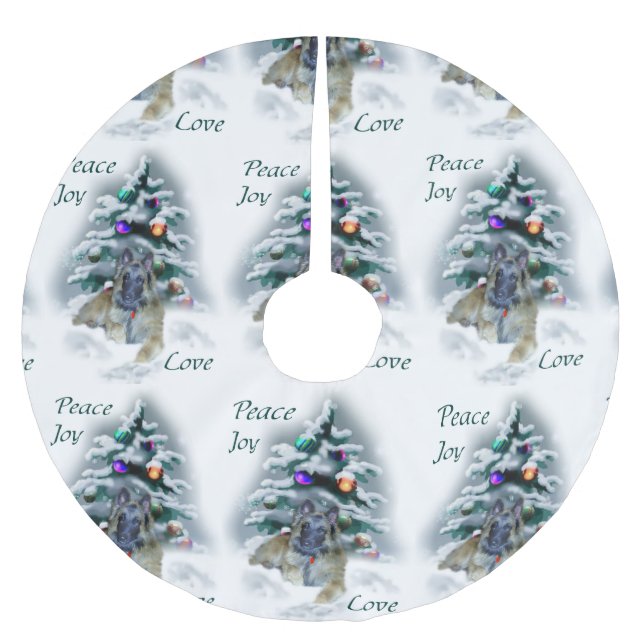 Jupon De Sapin En Polyester Brossé Noël belge Tervuren (Devant)