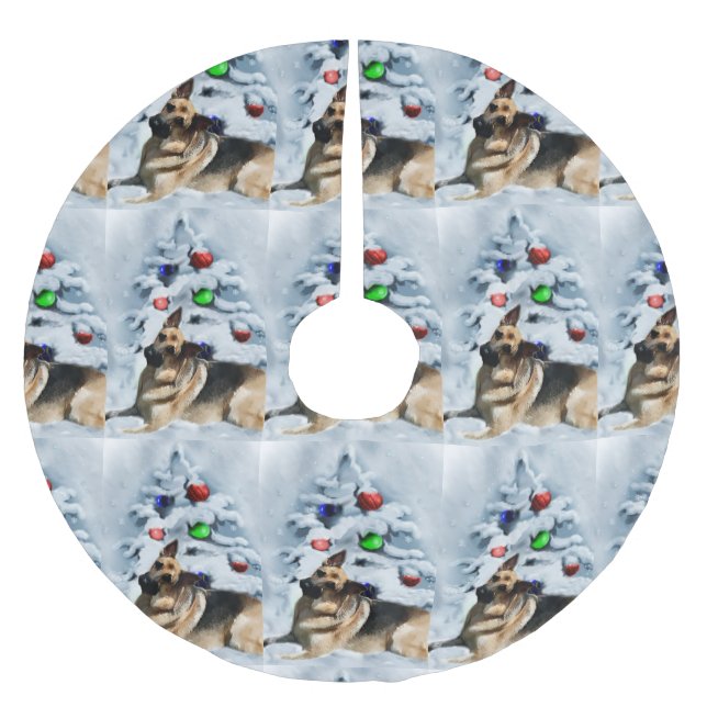 Jupon De Sapin En Polyester Brossé Noël berger allemand (Devant)