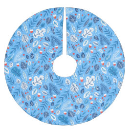 Jupon De Sapin En Polyester Brossé Noël bleu