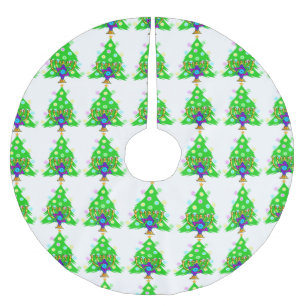 Jupon De Sapin En Polyester Brossé Noël de Hanoukka interconfessionnel