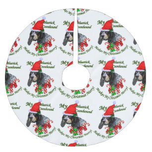 Jupon De Sapin En Polyester Brossé Noel de Noël blanc