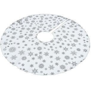 Jupon De Sapin En Polyester Brossé Noël des snowflèches