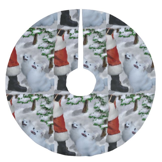 Jupon De Sapin En Polyester Brossé Noël Eskimo américain (Devant)