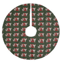 Jupon De Sapin En Polyester Brossé Noël Fête Joie