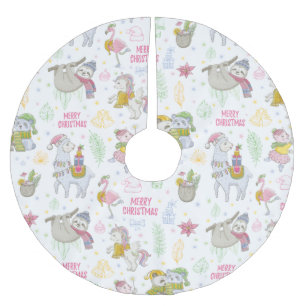 Jupon De Sapin En Polyester Brossé Noël mignon