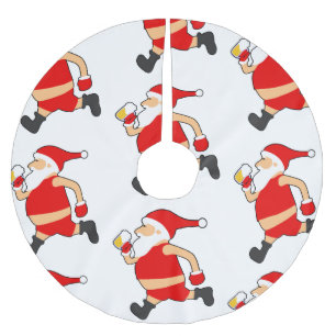 Jupon De Sapin En Polyester Brossé Noël père Noël