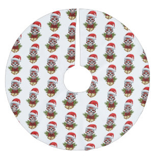 Jupon De Sapin En Polyester Brossé Noël Père Noël Jour Du Crâne Sugar Morts