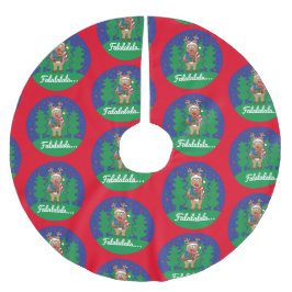 Jupon De Sapin En Polyester Brossé Noël Rudolph