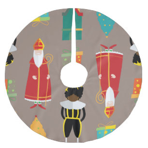 Jupon De Sapin En Polyester Brossé noël saint nicholas