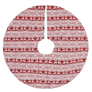 Jupon De Sapin En Polyester Brossé Noël scandinave renne