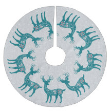 Noël Turquoise Reindeer Motif Parties scintillant