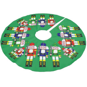 Jupon De Sapin En Polyester Brossé Noisette Soldats Noël