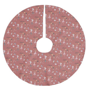 Jupon De Sapin En Polyester Brossé Nom personnalisé Nutcracker Ballet Ballerina Noël