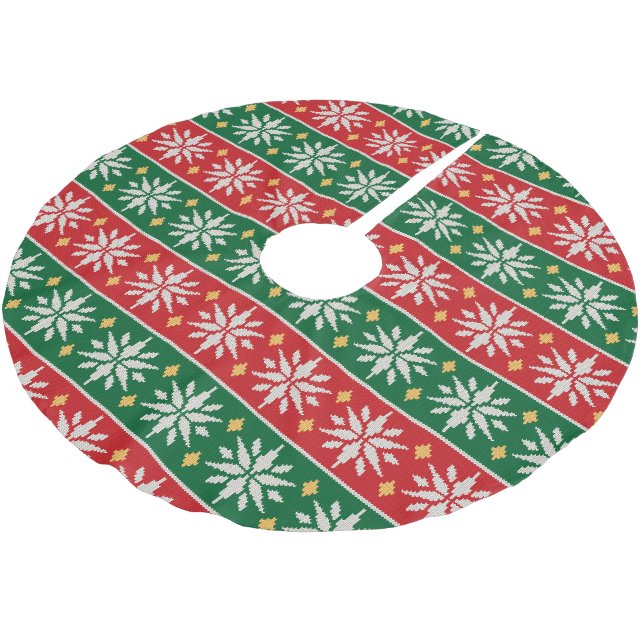 Jupon De Sapin En Polyester Brossé Nordic Noel Knit (Angle)