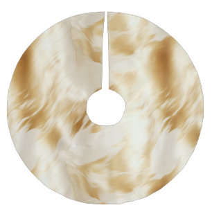 Jupon De Sapin En Polyester Brossé Occidental Elegant Gold White Cream Cowhide