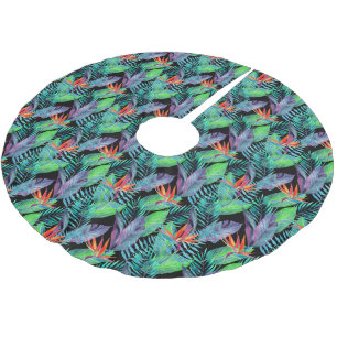 Jupon De Sapin En Polyester Brossé Oiseau d'aquarelle du paradis