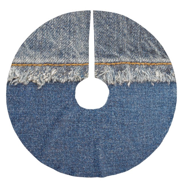 Jupon De Sapin En Polyester Brossé Orange Stitch, Double Denim Patch. (Devant)