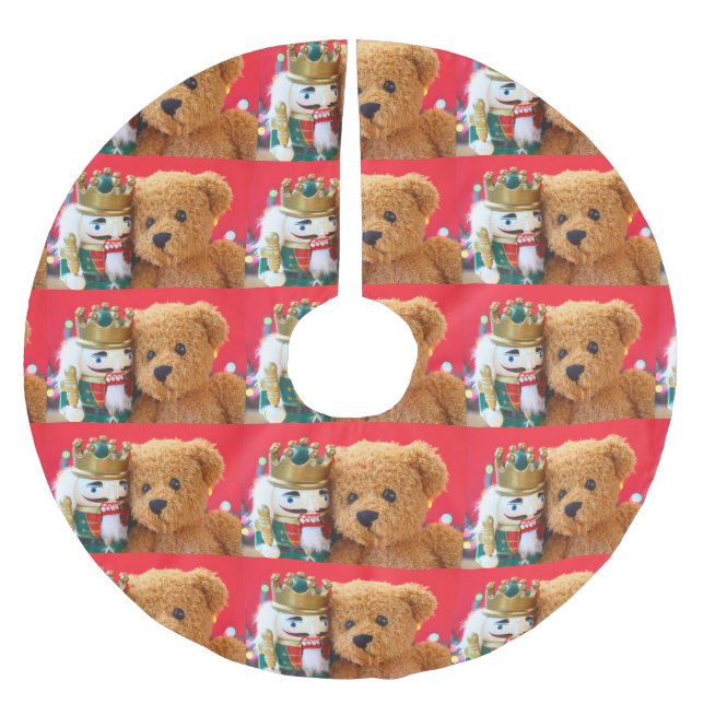 Jupon De Sapin En Polyester Brossé Ours en peluche (Devant)