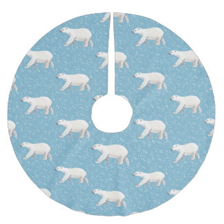 Jupon De Sapin En Polyester Brossé Ours polaire aquarelle