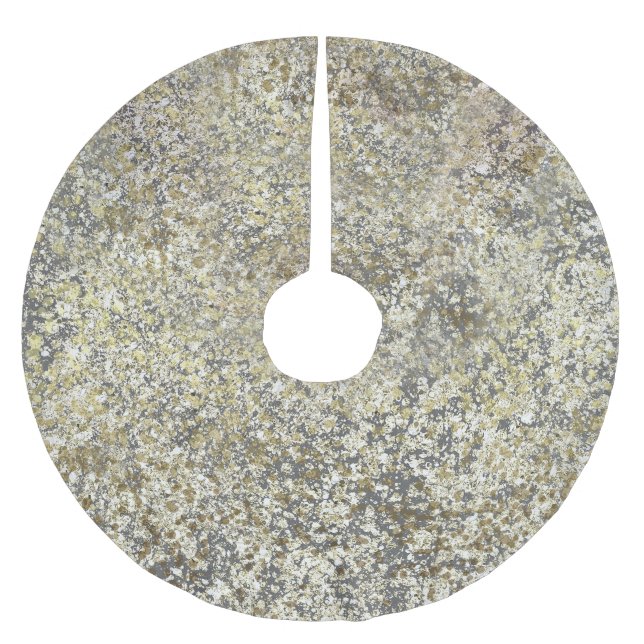 Jupon De Sapin En Polyester Brossé Parties scintillant d'or Crackle moderne chic glam (Devant)