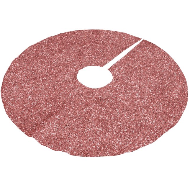 Jupon De Sapin En Polyester Brossé Parties scintillant Red Glitz (Angle)