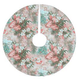 Jupon De Sapin En Polyester Brossé Pastel Retro Christmas Vignette