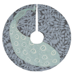 Jupon De Sapin En Polyester Brossé Peacock Art Nouveau Bird Classic