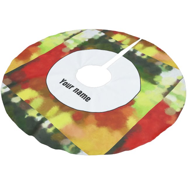 Jupon De Sapin En Polyester Brossé Peinture verte rouge (Angle)