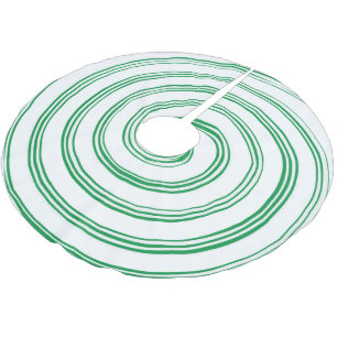 Jupon De Sapin En Polyester Brossé Pepperment Green et White Spiral Tree Jupe