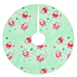 Jupon De Sapin En Polyester Brossé Père Noël surpris