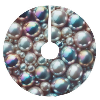 Jupon De Sapin En Polyester Brossé Perles