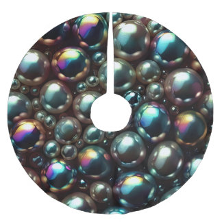 Jupon De Sapin En Polyester Brossé Perles noires