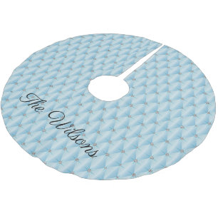 Jupon De Sapin En Polyester Brossé Personnalisé Fantaisie Bleu Toupeté