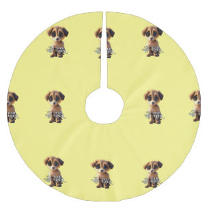 Jupon De Sapin En Polyester Brossé Petit chiot