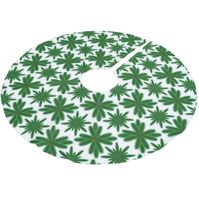 Jupon De Sapin En Polyester Brossé Pine Snowflakes Arbre Jupe (Angle)