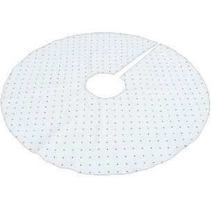 Jupon De Sapin En Polyester Brossé Point Micro Polka noir et blanc 2