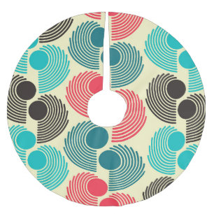 Jupon De Sapin En Polyester Brossé Points colorés : motif abstrait sans soudure.