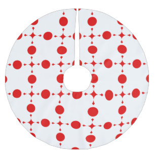 Jupon De Sapin En Polyester Brossé Pois rouges, Motif à points polka, points, pointil