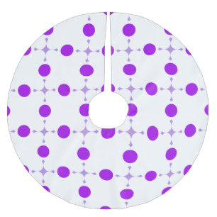 Jupon De Sapin En Polyester Brossé Pois violets, Motif à points Polka, points, pointi