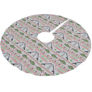 Jupon De Sapin En Polyester Brossé Poisson laide de Noël