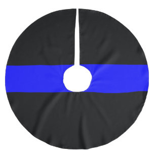 Jupon De Sapin En Polyester Brossé Police - Blue Line mince