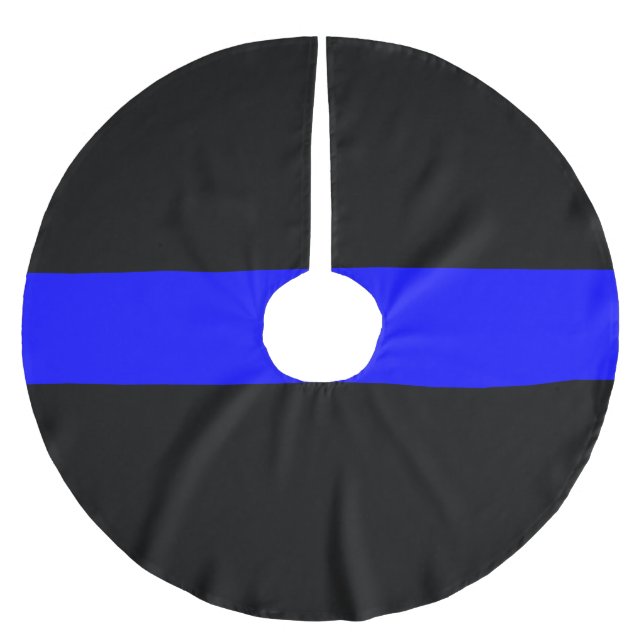 Jupon De Sapin En Polyester Brossé Police - Blue Line mince (Devant)