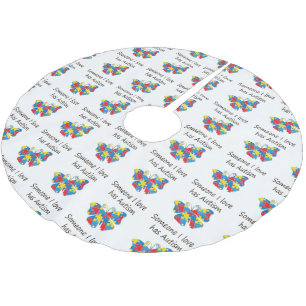 Jupon De Sapin En Polyester Brossé Quelqu'un l'amour d'I a l'autisme (multi)