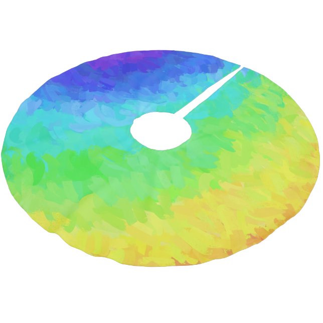 Jupon De Sapin En Polyester Brossé Rainbow Icy (Angle)