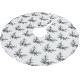 Jupon De Sapin En Polyester Brossé Rameaux de pin tiges rose poussiéreux