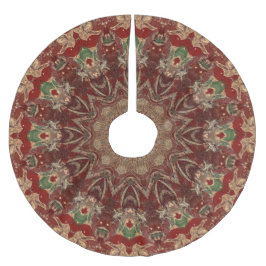 Jupon De Sapin En Polyester Brossé Red Decorative Tree Skirt