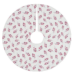 Jupon De Sapin En Polyester Brossé Red Holly Pip Berries